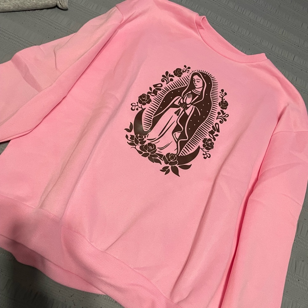 Pink virgencita sweater